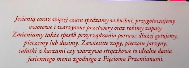 Twarożek z dodatkami według Kuchni Pięciu Przemian - Jesień.